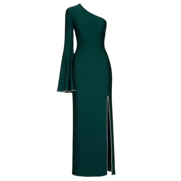 green emerald velvet dress Khanum's - Kiris Dress